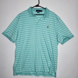 Polo Ralph Lauren Shirt Men XL Golf Striped Short Sleeve Cotton Knit Classic